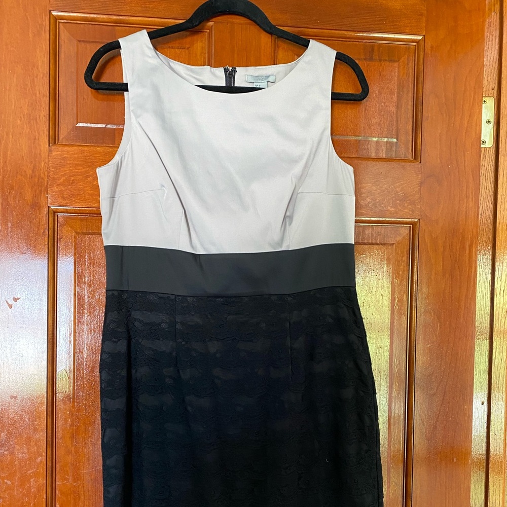 H&M dress black lace and grey size 12 US